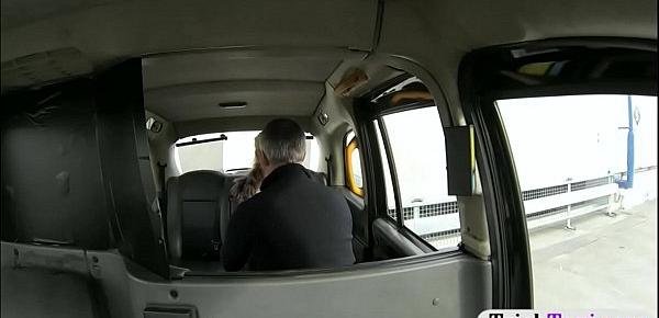  Passenger with big tits gets anal ripped in the backseat